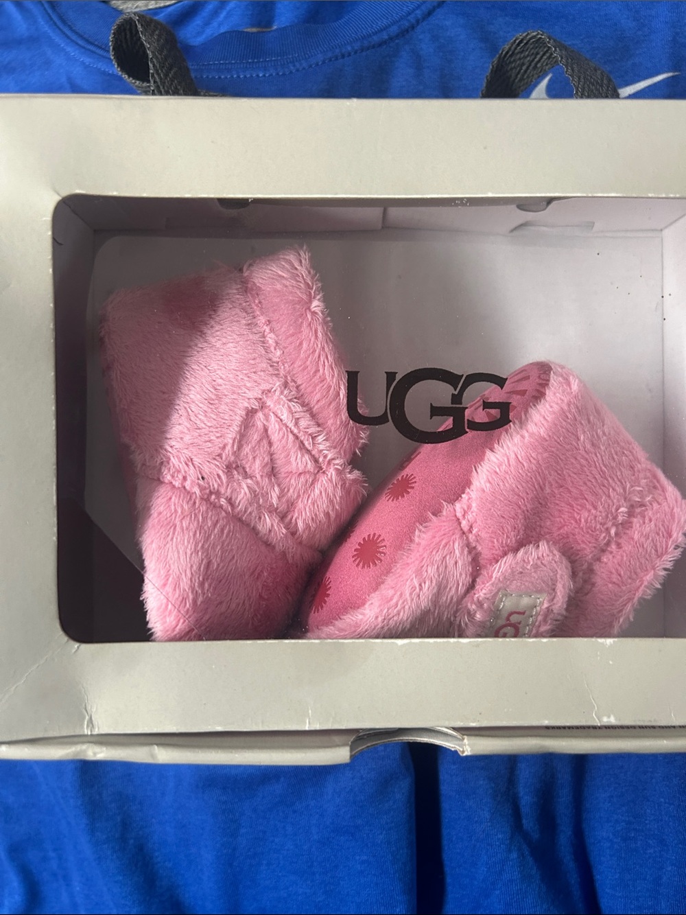 UGG Kids Pink Fuzzy Booties
